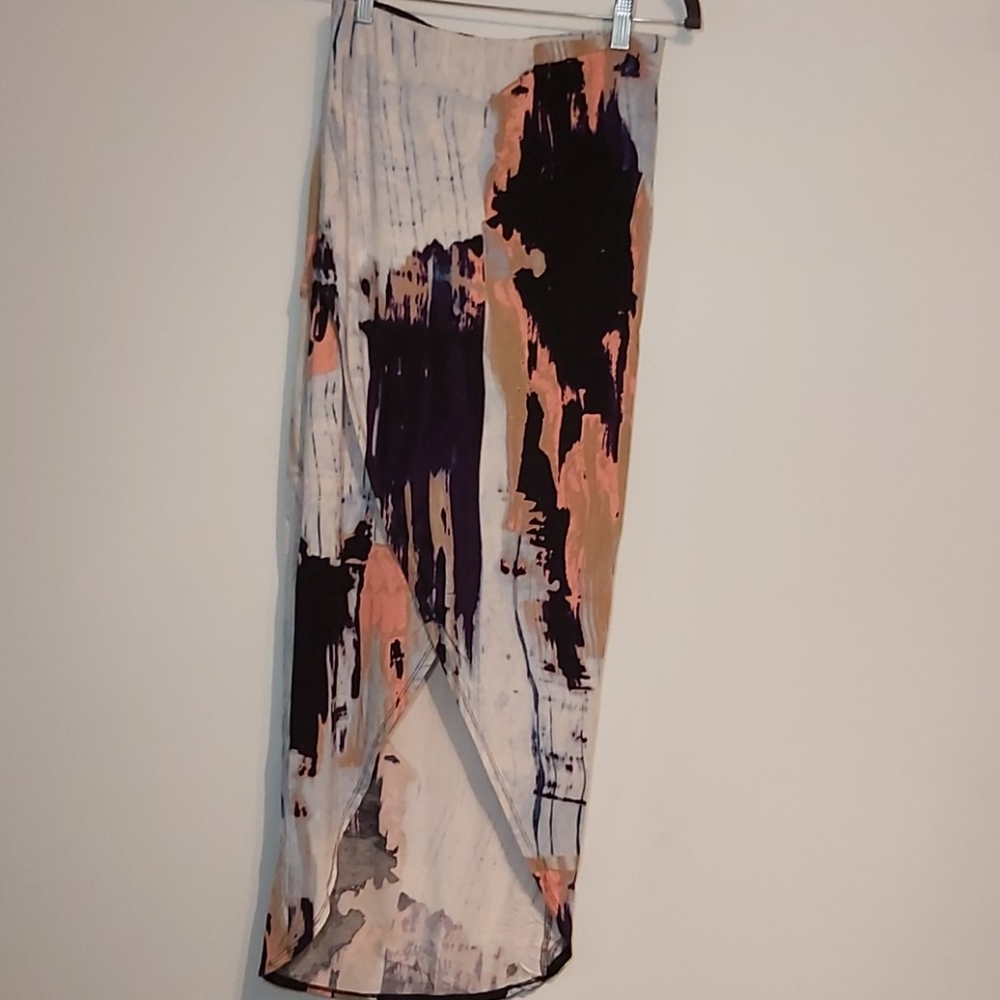 mossimo hi-lo maxi wrap skirt